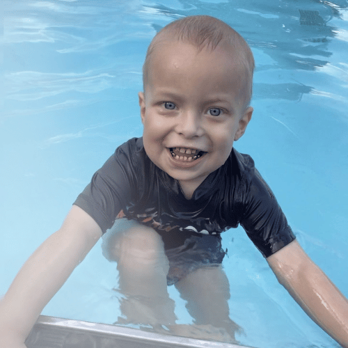 All-Star Barrett in the swimming pool